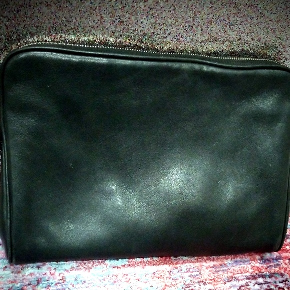 SOLD-NOT AVAILABLECoach Black Large Leather Clutch - Picture 3 of 5